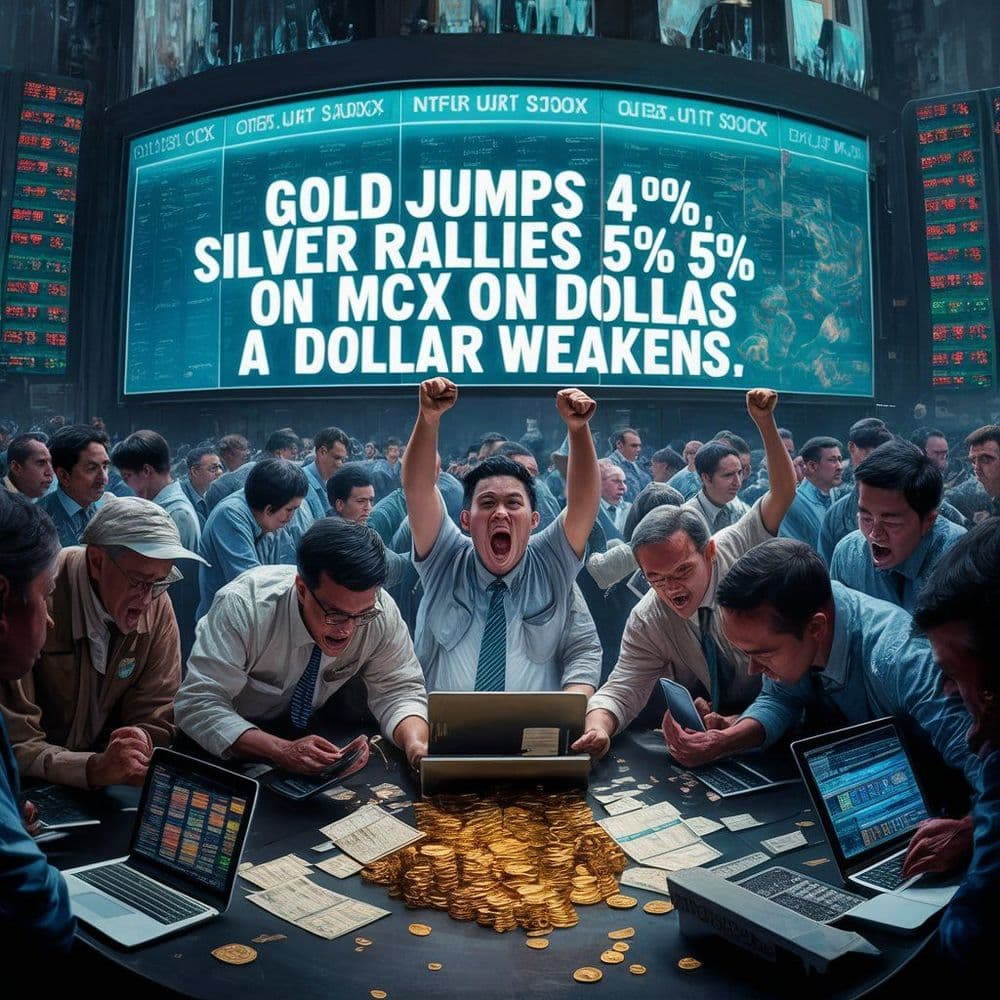 Gold Jumps 4%, Silver Rallies 5% On MCX As Dollar Weakens