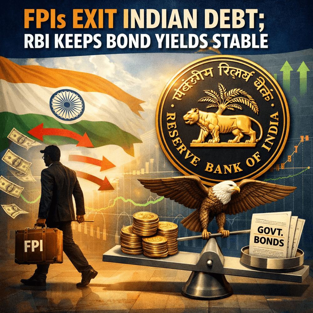 FPIs Exit Indian Debt; RBI Keeps Bond Yields Stable