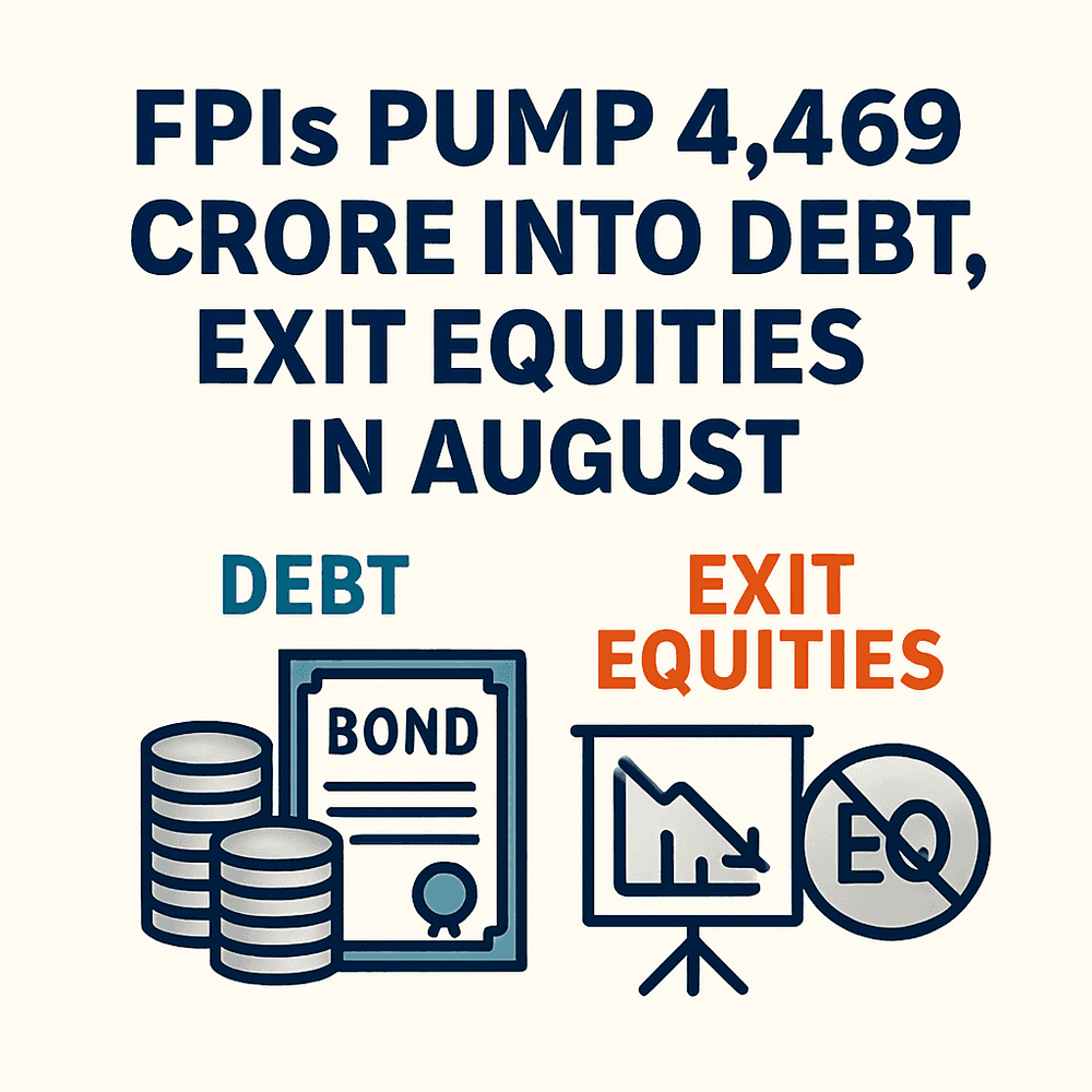 FPIs Pump ₹4,469 Crore into Debt, Exit Equities in August.