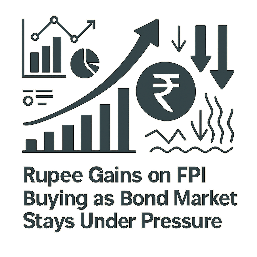 Rupee Gains on FPI Buying as Bond Market Stays Under Pressure.