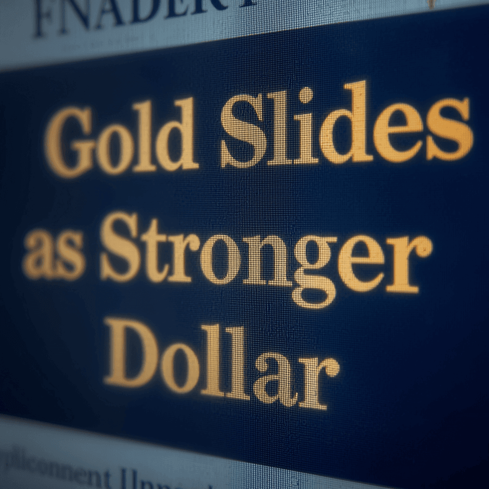 Gold Slides as Stronger Dollar Dampens Rate-Cut Expectations
